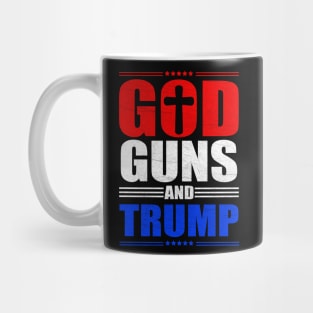 God Guns And Trump Election Typography Design Mug